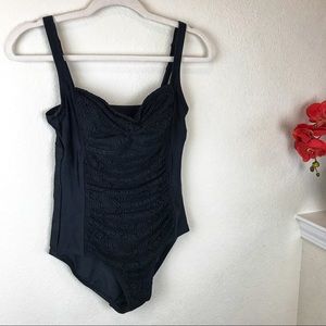 Black Crochet Swim Suit by Merona